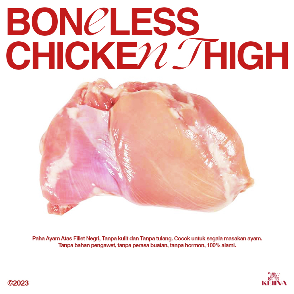 

Paha Ayam Fillet Tanpa Kulit Tanpa Tulang Boneless Chicken Thighs