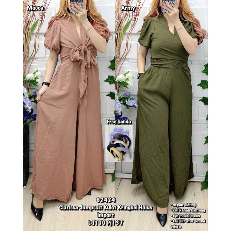 Hk 62424/6717 Karina Jumpsuit Kulot Kringkel Halus Import