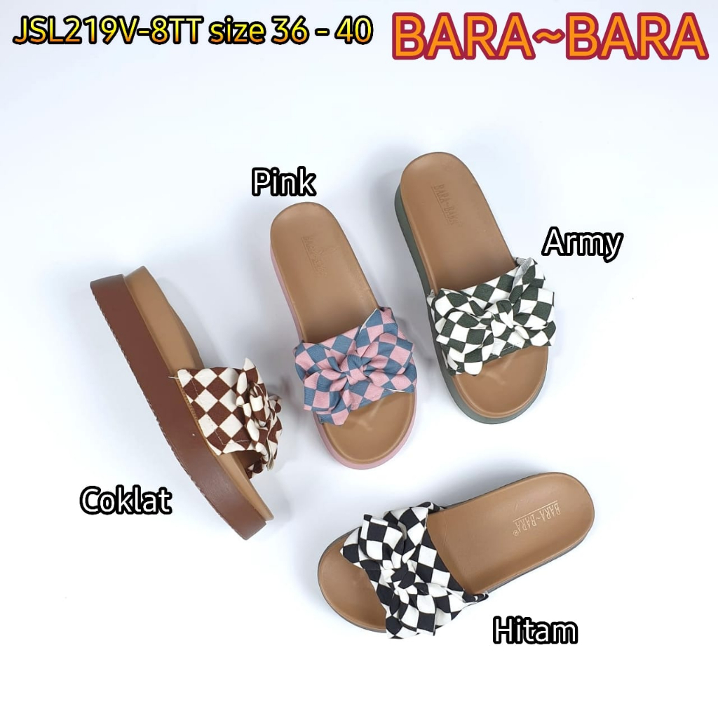 BARA BARA ORIGINAL jelly sandal karet empuk murah wanita barabara import wedges JSL219V-8TT