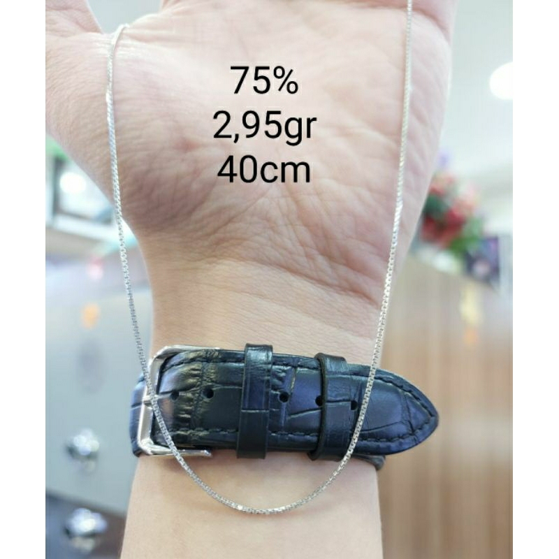 kalung santa emas putih 750 17K