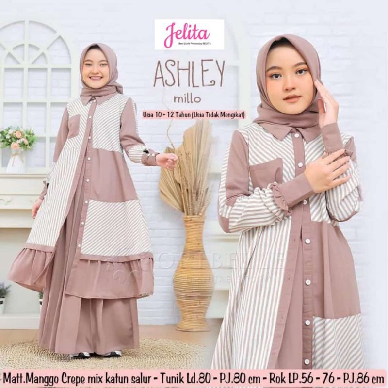 SETELAN KEMEJA ROK ANAK PEREMPUAN TANGGUNG IMPORT KOREAN STYLE DISKON 10 11 12 TAHUN MANGO CREPE MIX