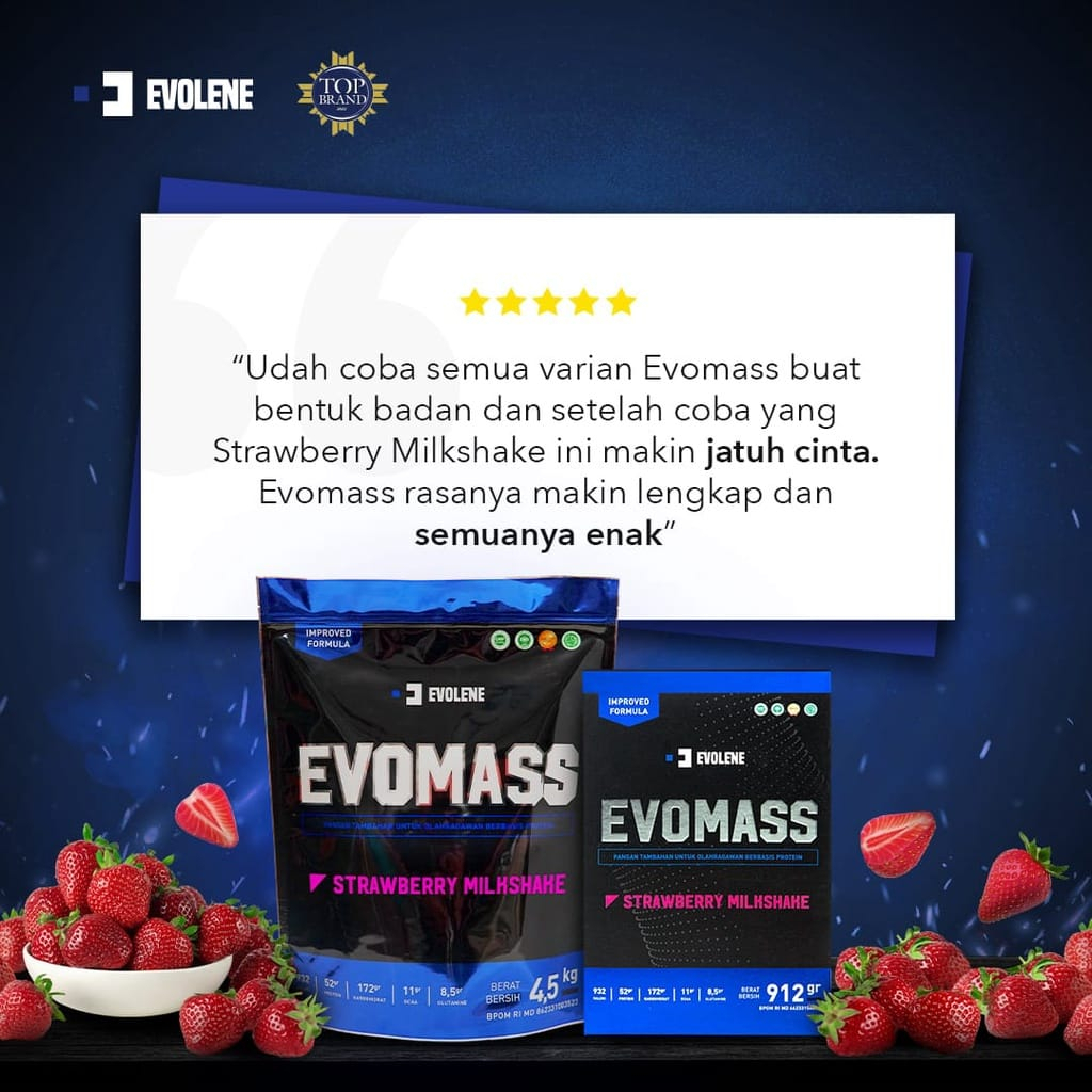 EVO MASS GAINER EVOMASS 10 LBS EVOLENE BPOM HALAL 10LBS 10LB LB 4.5 KG 4.5KG KILO GRAM 4,5 4,5KG ++ EVOMAS MAS GAIN BERAT BADAN COKLAT / HAZELNUT SUSU PROTEIN PRO VANILA ICE CREAM VANILLA PENGGEMUK