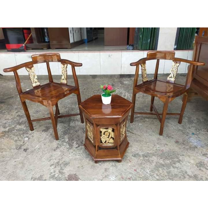 Kursi teras anggur kayu jati kursi teras depan rumah kursi outdoor