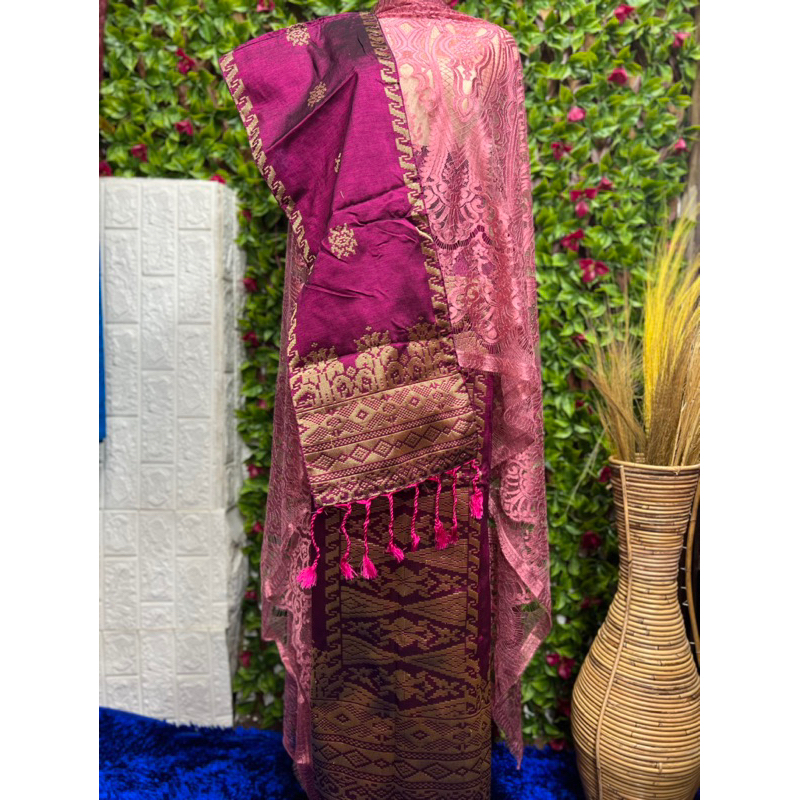 songket silungkang Tenun tangan asli Padang