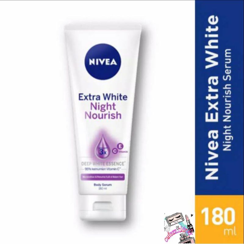 ☃️Cutezz_Ching1☃️Nivea Extra White Night Nourish 180ml