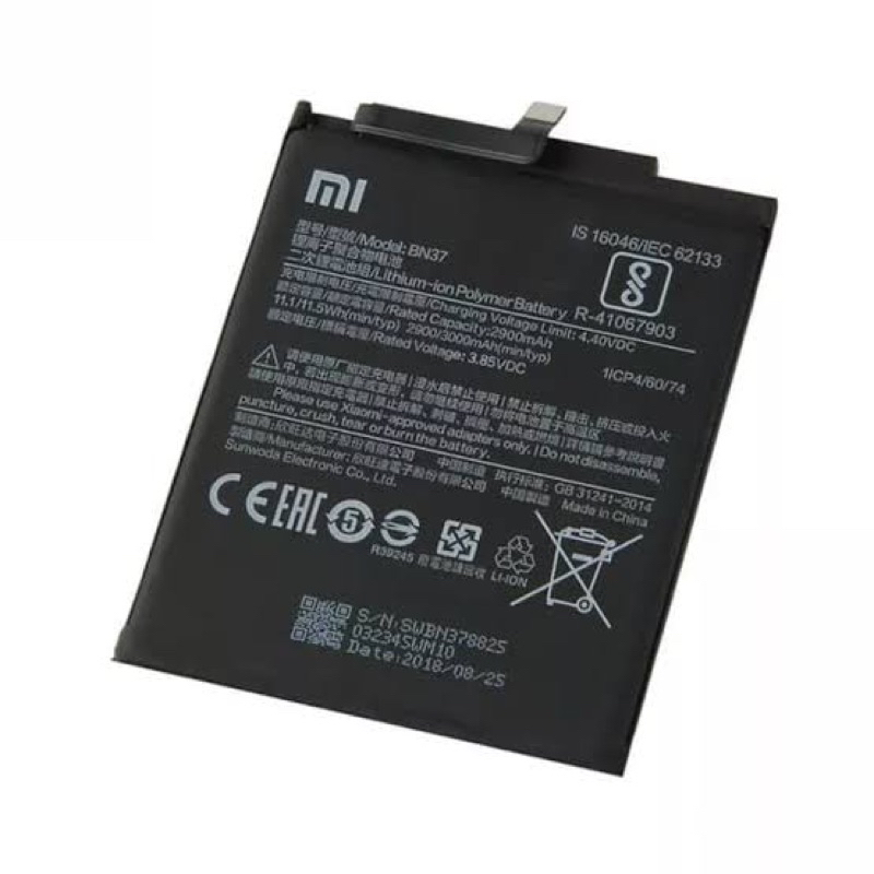 BATERAI XIAOMI REDMI 6 / REDMI 6A BN37 ORIGINAL IMPORT