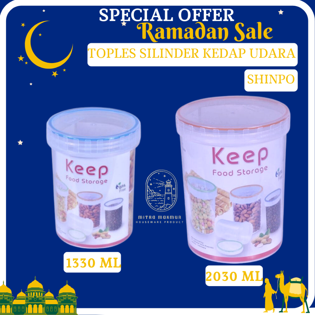 SALE!! TOPLES PLASTIK SILINDER TOPLES TABUNG TOPLES KUE KERING LEBARAN 400-600-800-1000ml