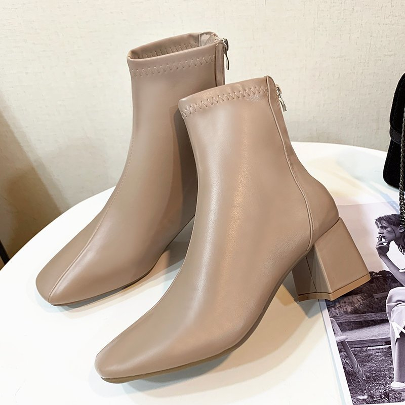 Korean Pointed Toe Ankle Boots Winter Fashion 5408 (36 - 40)