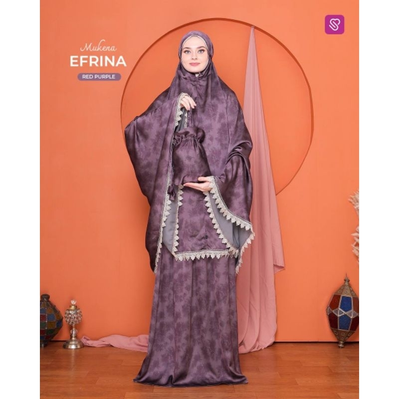 EFRINA Mukena Terbaru By Ukhti Munira Mukena Travel Bahan Satin Mukena Dewasa Motif Cantik Limited A