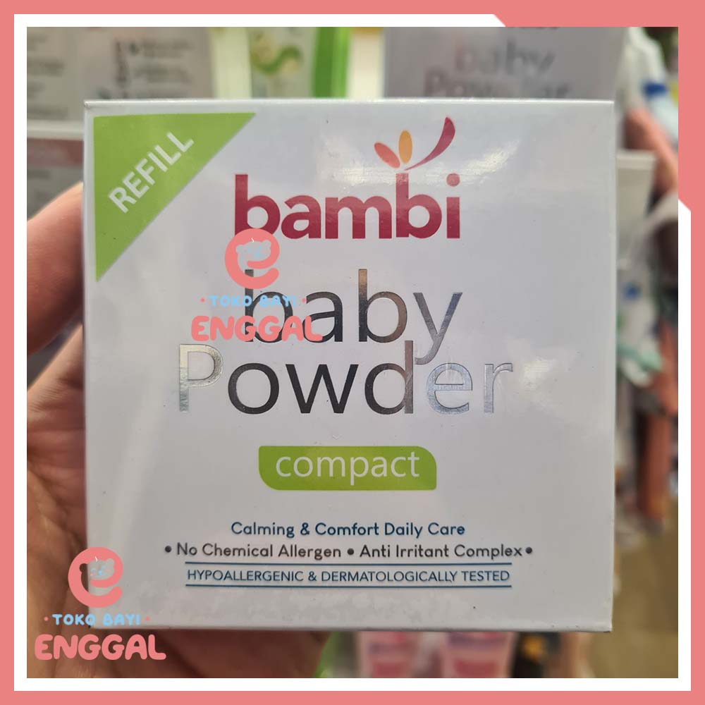 Bambi Baby Compact Powder 40gr - Refill | Bedak Padat Bayi Kulit Normal - Sensitif | Aromatherapy