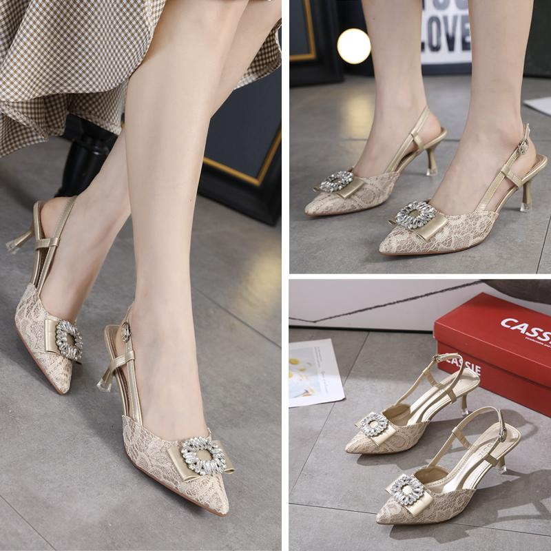 GSW SEPATU SANDAL HEELS 7CM PESTA WANITA IMPORT ( 014 ) Sepatu heels Pesta wanita Sandal Pesta Wanita import heels Pesta wanita import original Cassie