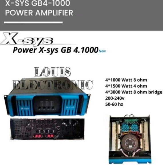 Power Amplifier X-sys GB 4.1000 Xsys GB 4.1000 4 Channel ORIGINAL