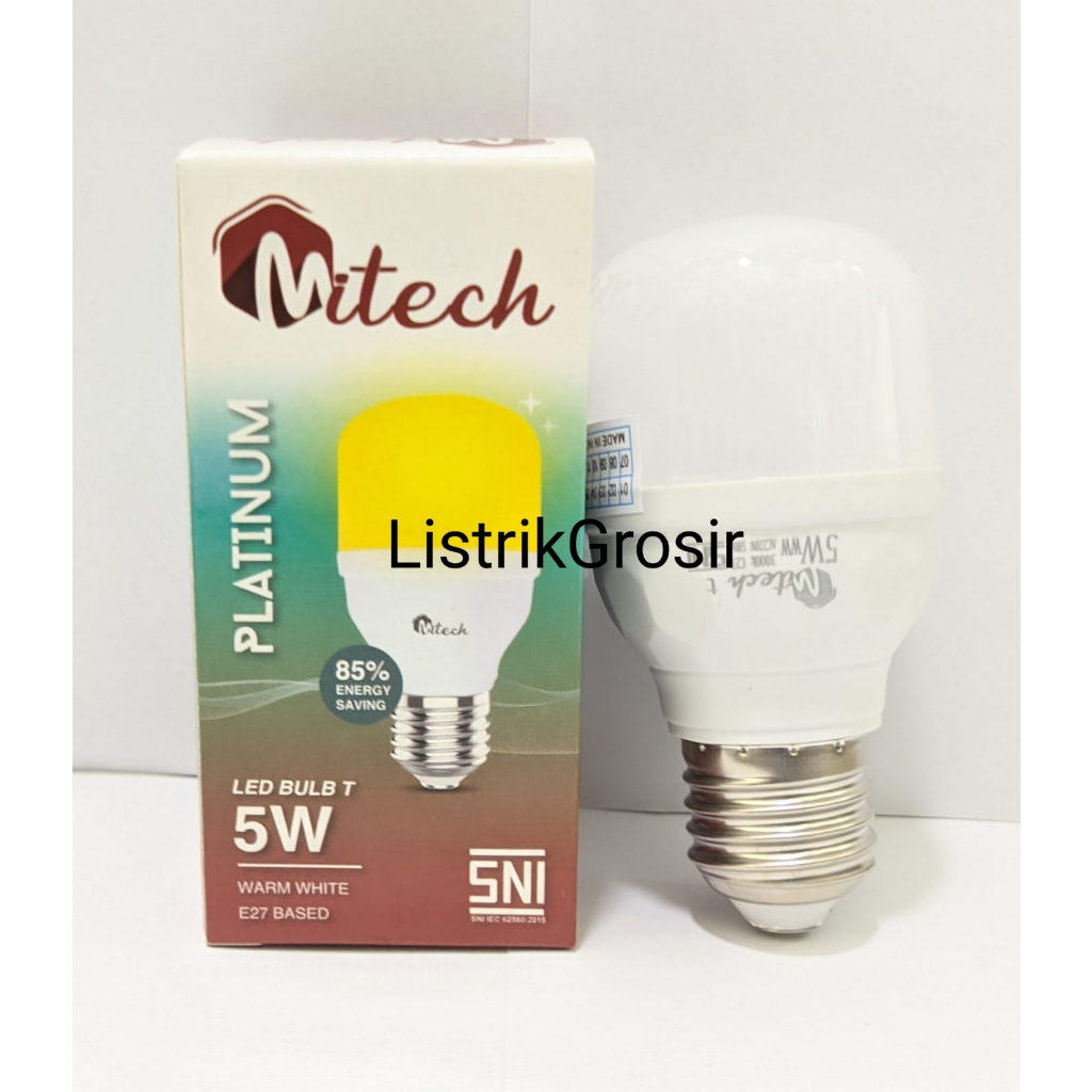 Kuning / Warm White Lampu Led MITECH 5w Kapsul T Bulb 5watt WarmWhite