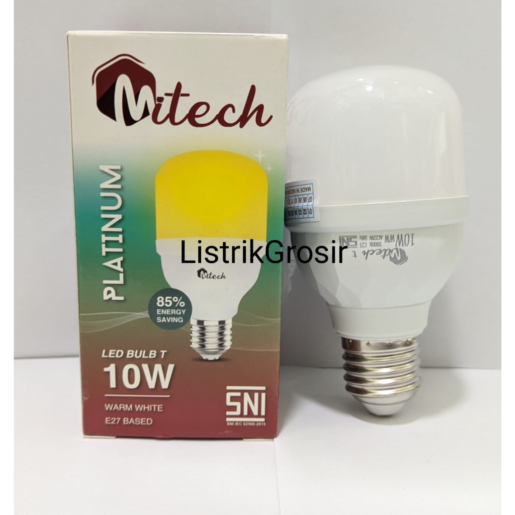 Kuning / Warm White Lampu Led MITECH 10w Kapsul 10watt WarmWhite