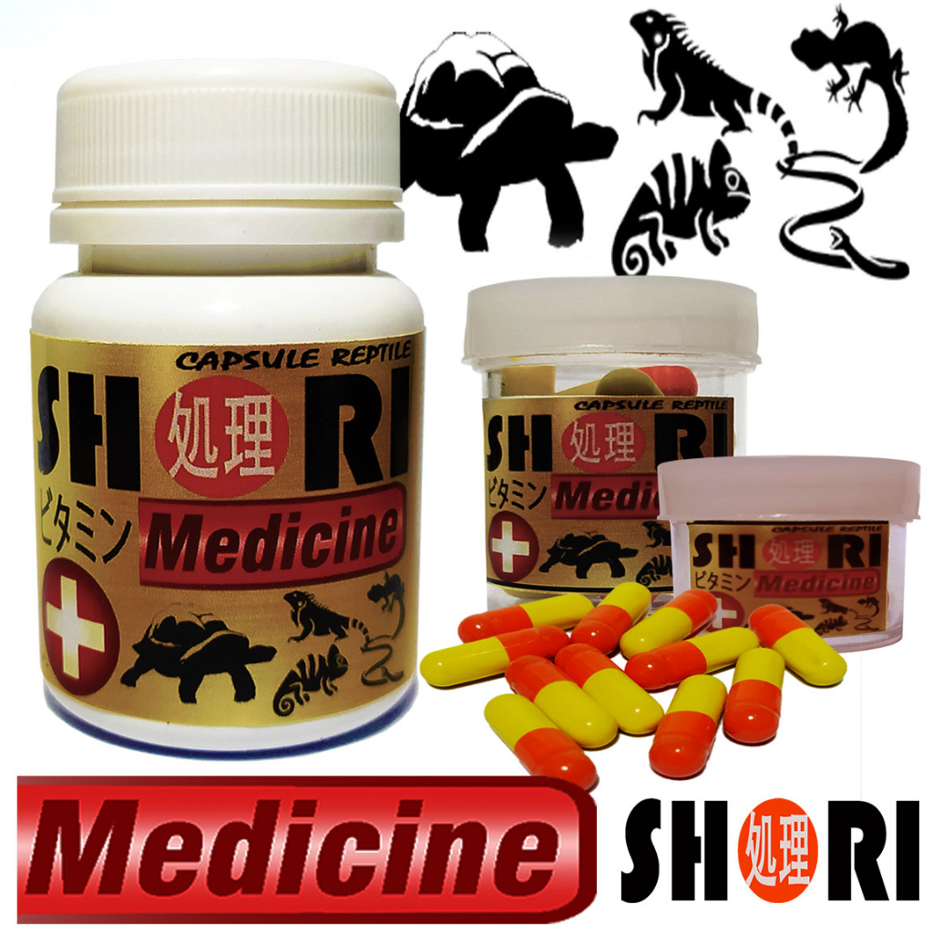 SHORI REPTILE MEDICINE OBAT SUPLEMEN VITAMIN KURA GECKO ULAR BIAWAK BD BEARDED DRAGON TEGU SALVA VAR