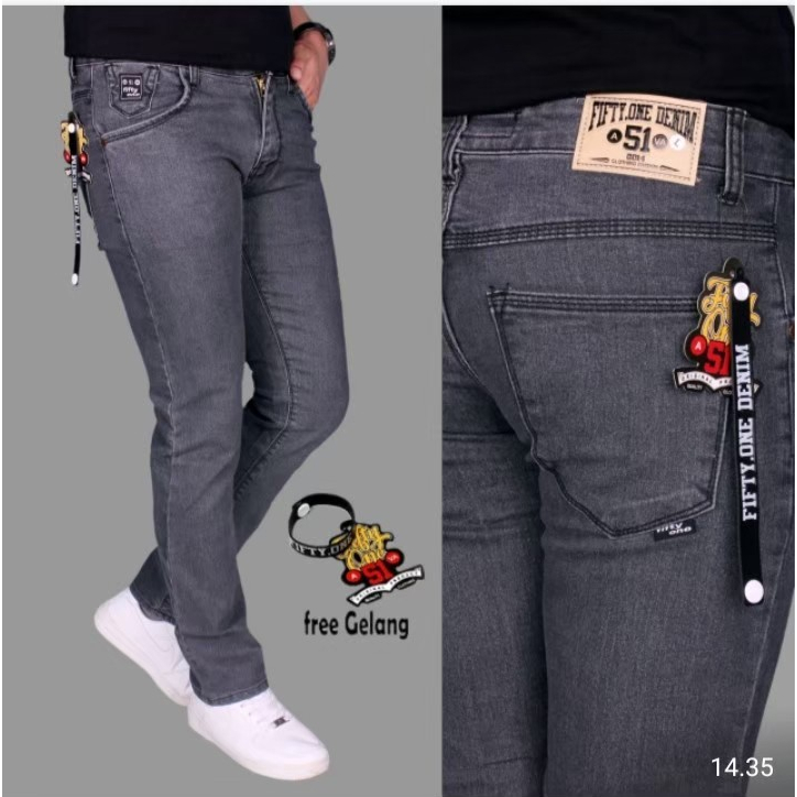 GEVAR Celana Jeans Slimfit Fiftyone Jeans Distro