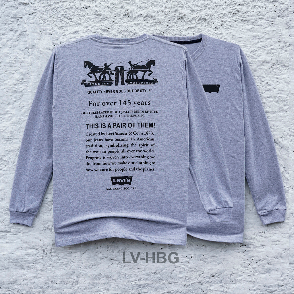 Kaos Levis | Kaos Pria Lengan Panjang | Two Horses