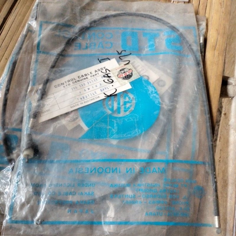 kabelgas yamaha v80 bagian atas throttle cable 296-26311
