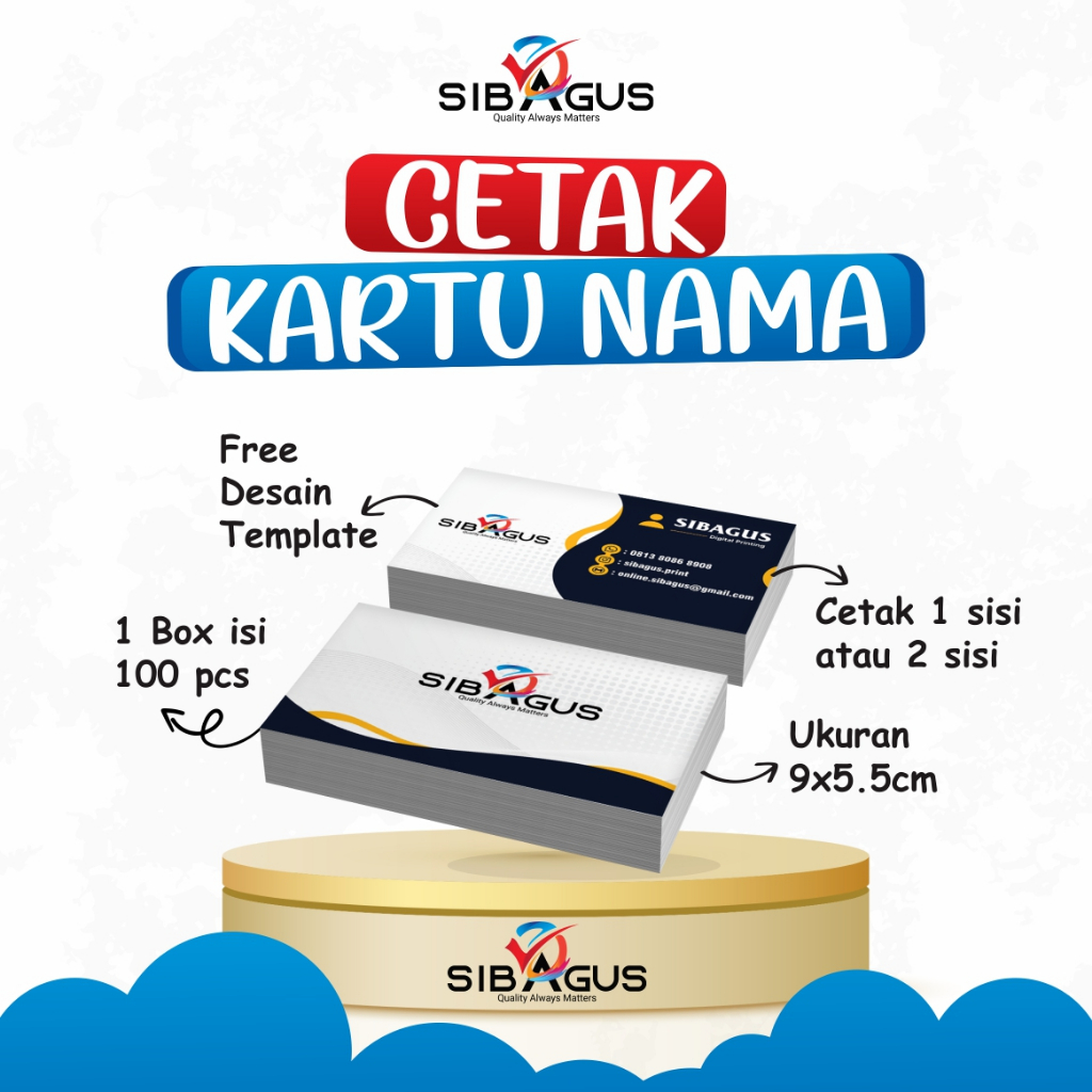 

Kartu Nama/Name Card 1 Box Isi 100 pcs