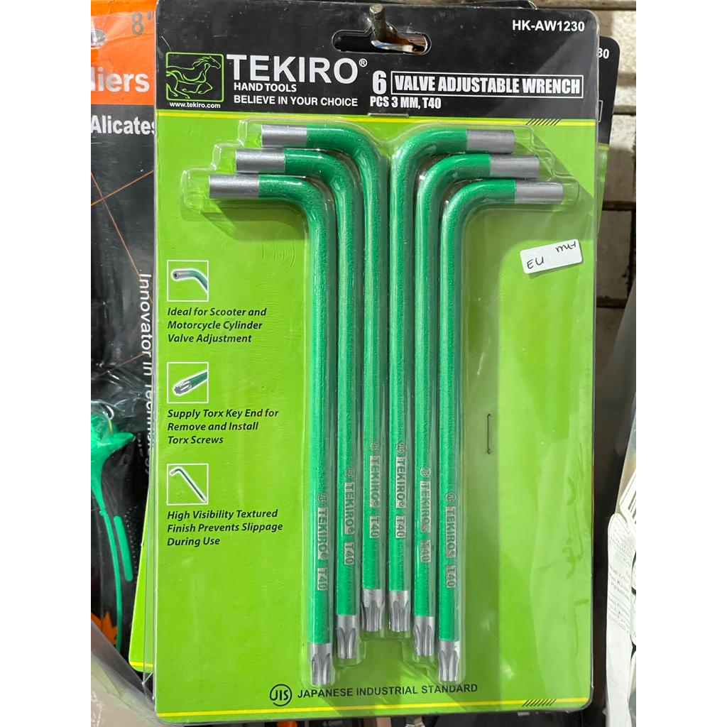 TEKIRO KUNCI STELAN KLEP KUNCI L BINTANG STEL KLEP T40 VALVE ADJUSTABLE WRECH