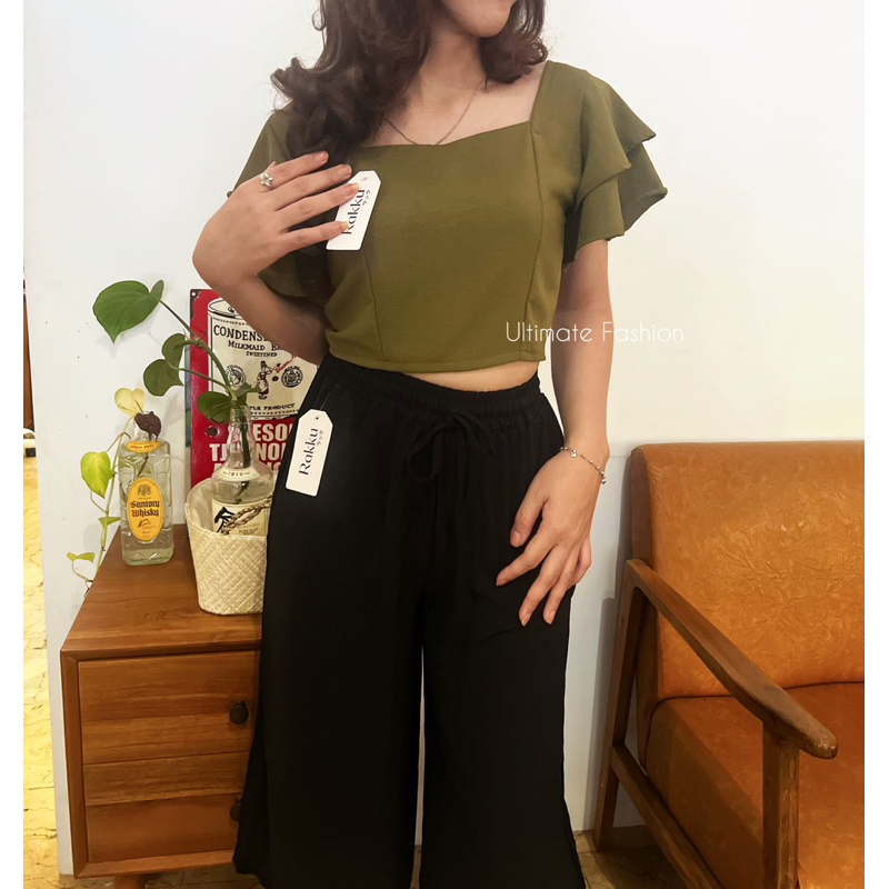 Merva Top Crinkle Korea - Atasan Wanita Santai Rakku 188