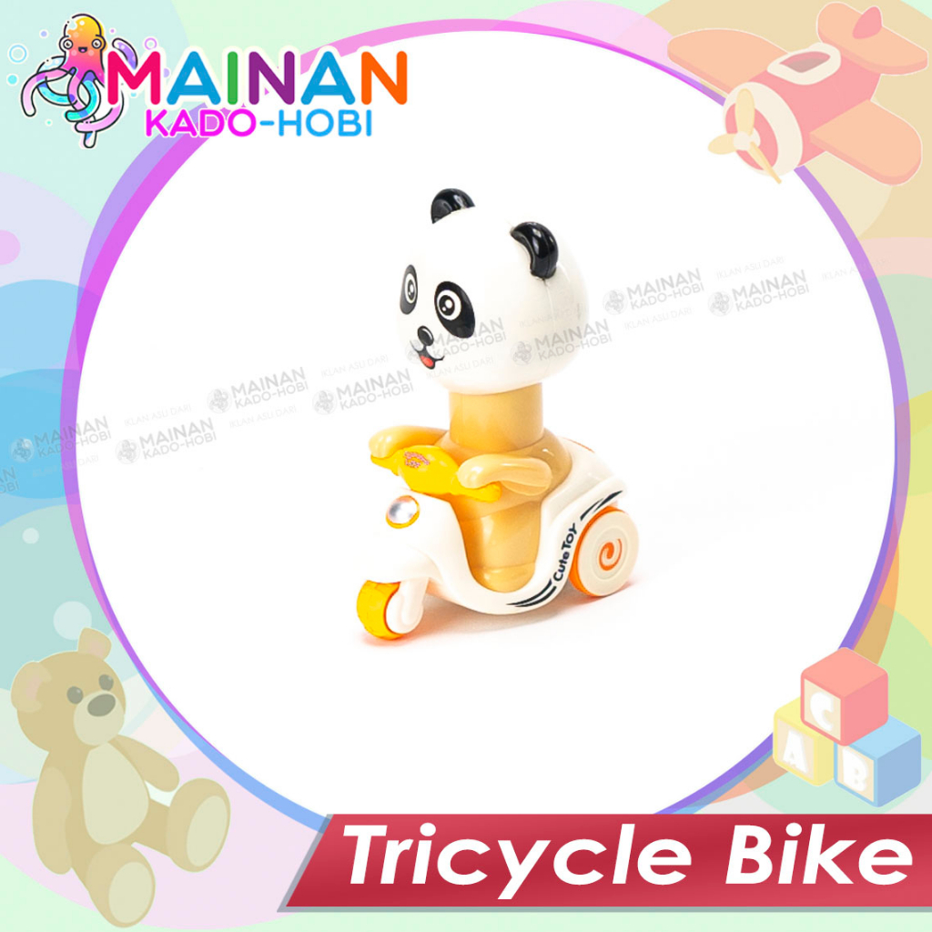 MAINAN ANAK KARAKTER ANIMAL PRESSURE CAR MOTOR VESPA RODA 3