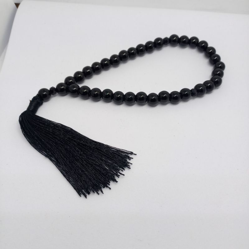 tasbih batu giok hitam original 8mm 33butir