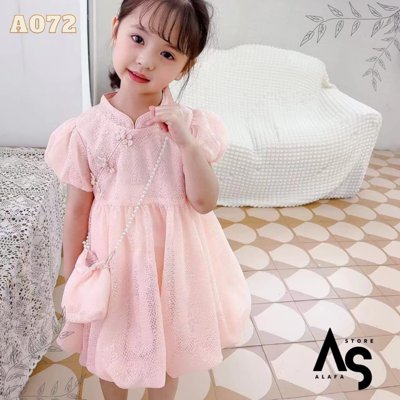 Dress anak Import super premium A072 - Dress pesta 3-5 Tahun