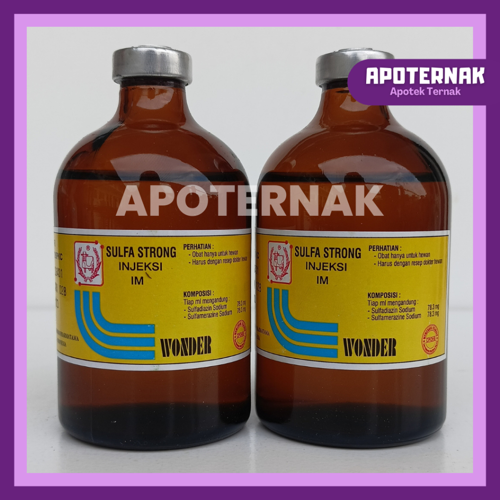 SULFA STRONG 100 ml | Obat Diare Mastitis Kambing Sapi Koksi Ayam dll | Sulfastrong | WONDER