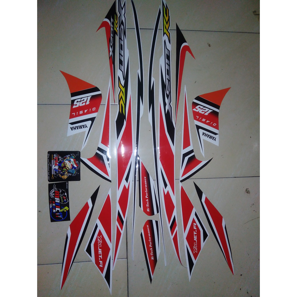 Sticker striping xeon 125 rc motif original