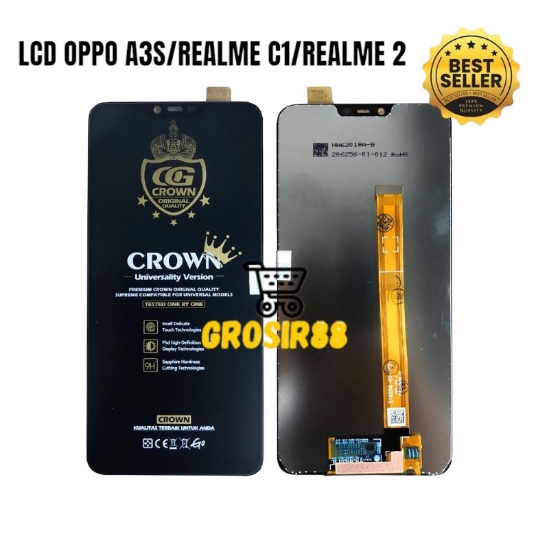 LCD TOUCHSCREEN FULLSET OPPO A3S / REALME C1 / REALME 2 ORIGINAL