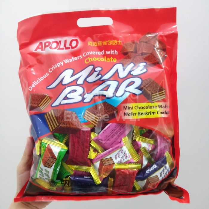 

BISKUIT WAFER COKELAT APOLLO MINI BAR ISI 50@ 6 GR ( 300 GR )