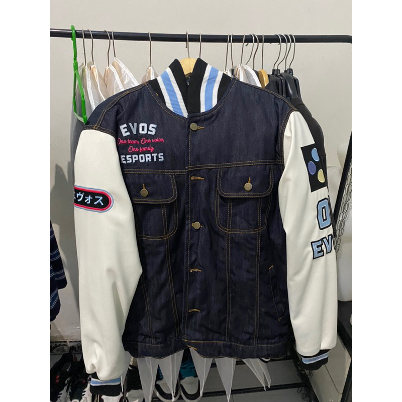 EVOS Roarcade Denim Varsity Jacket