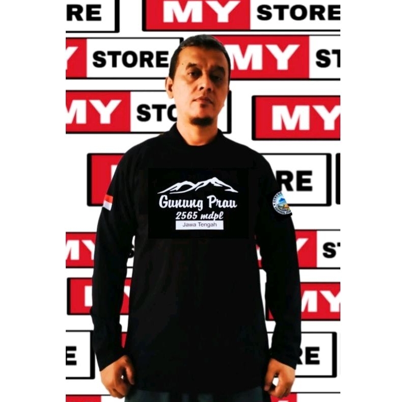 Kaos sablon gunung prau 2565 MDPL kaos distro pendaki gunung