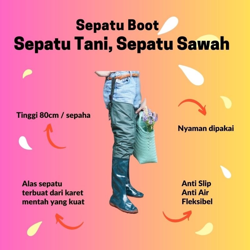 SEPATU BOOT / SEPATU SAWAH / SEPATU TANI / SEPATU HUJAN