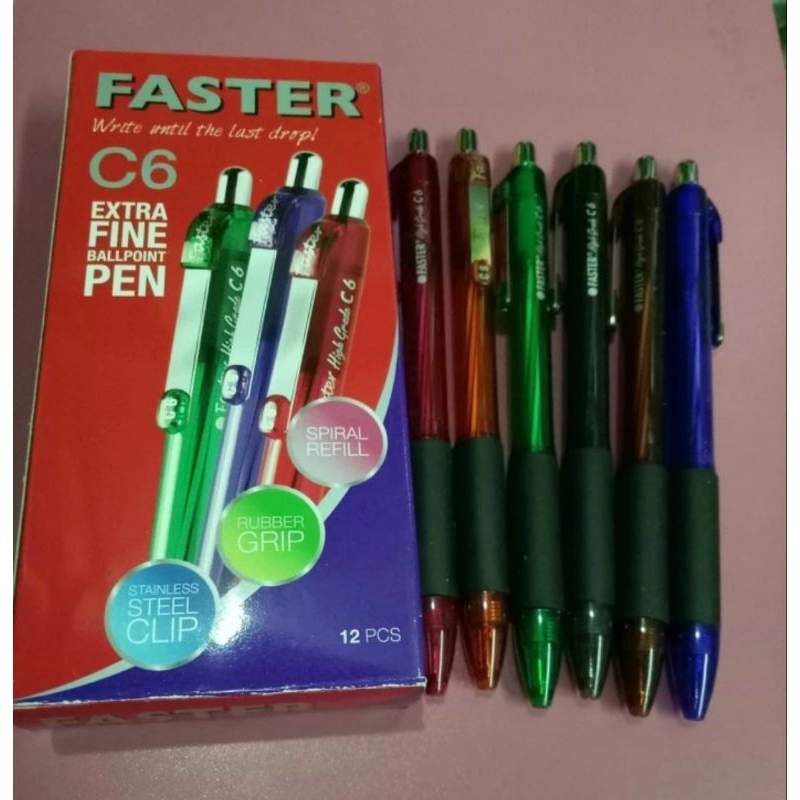 

Pulpen faster c6 original hitam/biru