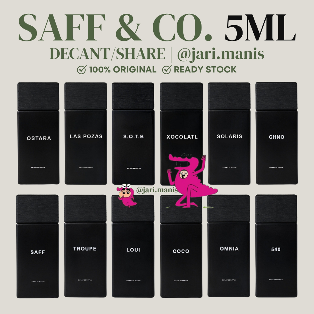 decant share - Saff &amp; Co 5ml Iliad Xocolatl Las Pozas S.O.T.B Solaris Ostara omnia loui chno coco troupe sotb cascavel