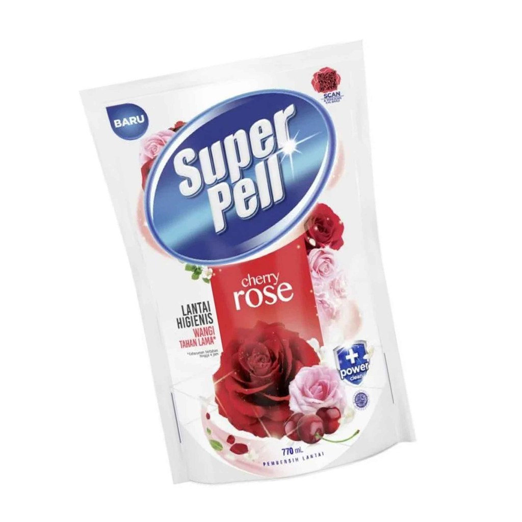 Super Pell/ Pembersih Lantai/ Aroma Cherry Rose/ 770ml