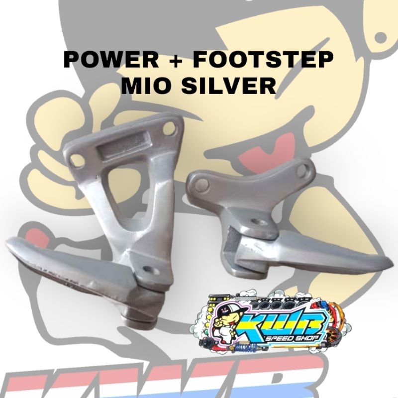 DUDUKAN FOOTSTEP STEP BELAKANG YAMAHA MIO SMILE / MIO SPORTY 1 SET SEPASANG Power footstep mio pijakan kaki belakang mio sepasang