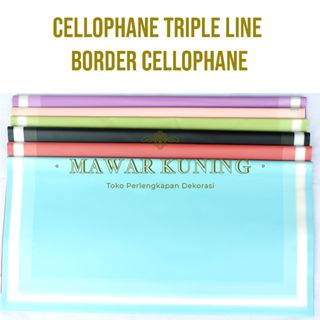 

[ 5 Lembar ] Cellophane Triple Line Border - AYWF