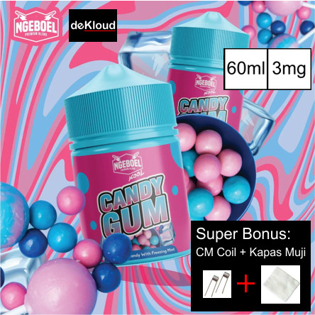 Ngeboel CANDY GUM 60ml | 3mg permen karet manis freebase cair