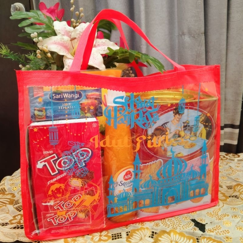 tas parcel lebaran idul Fitri lanscape mika  jumbo READY STOCK