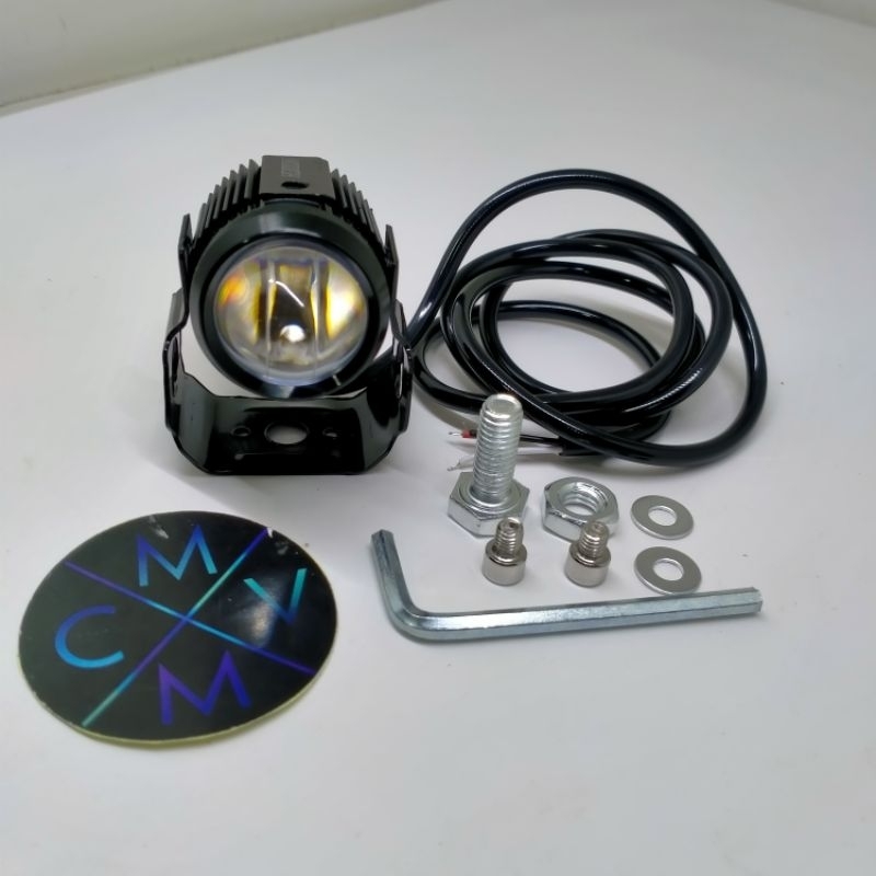 LAMPU SOROT MOTOR D2 AT2 LASER MINI DRIVING GRADE A / lampu tembak LED CREE MINI DRIVING 2IN1 WHITE WHITE