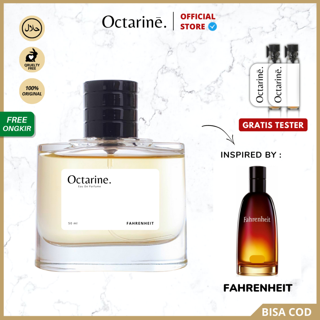 Octarine - Parfum Pria Wanita Tahan Lama Aroma Mewah Fresh Inspired By FAHRENHEIT | Parfume Perfume Farfum Minyak Wangi Cewek Cowok Murah Original