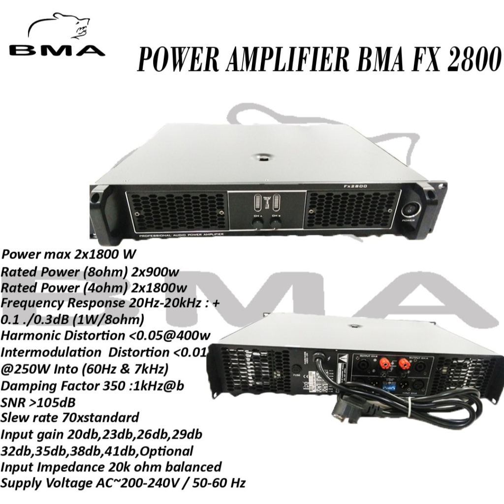POWER AMPLIFIER BMA FX-2800