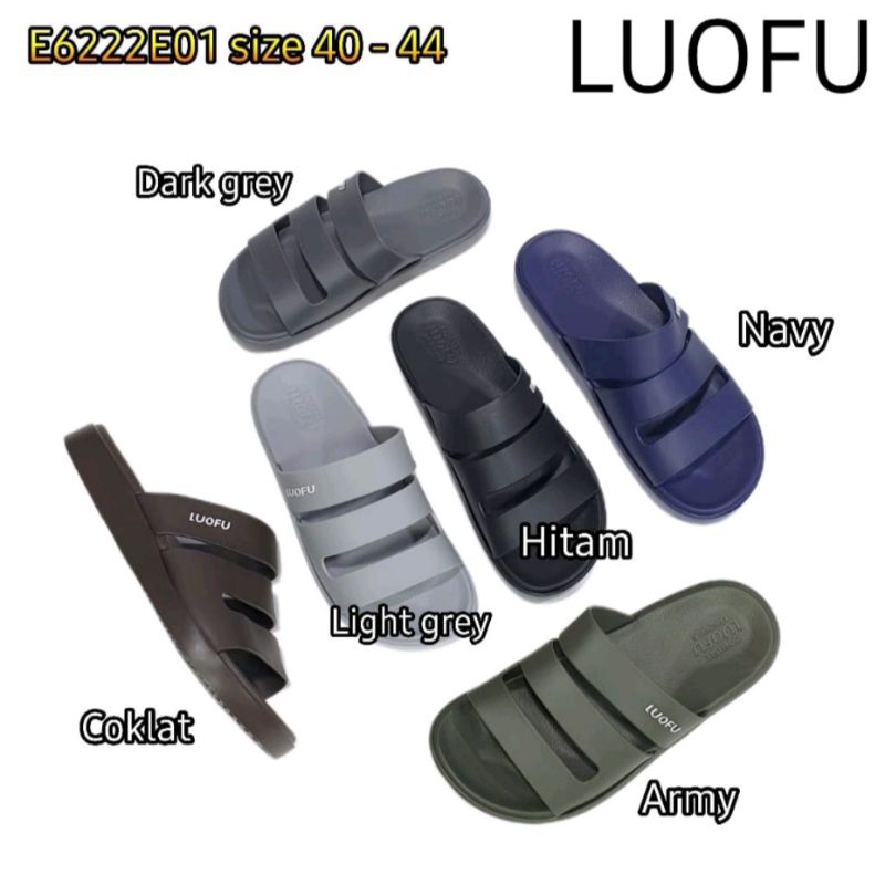 Luofu Sandal Pria slop Sandal Pria jelly Sandal Pria karet size40-44