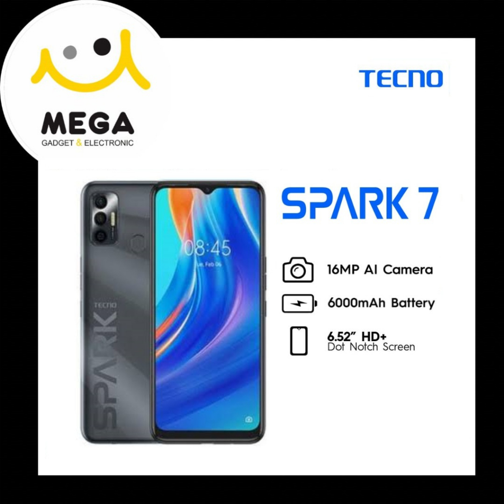 Tecno Spark 7 2GB + 32GB Garansi Resmi Tecno Indonesia