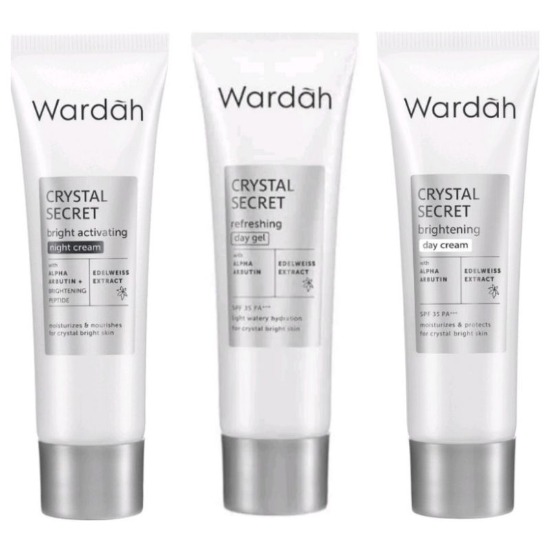 Wardah Crystal Secret Brightening Day Cream 15 ml/ Wardah Crystal Secret Night Cream 15 ml/Wardah Cr
