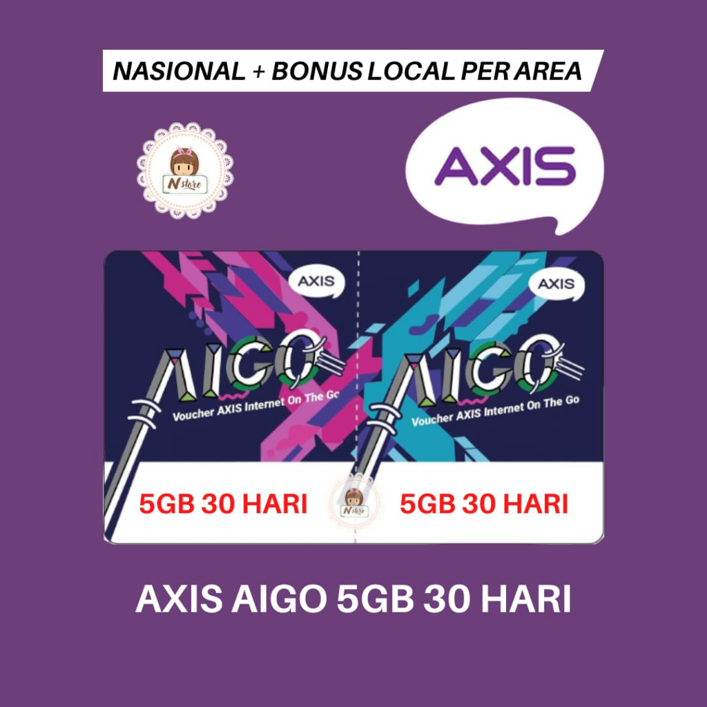 VOUCHER AXIS AIGO 15GB 30HARI