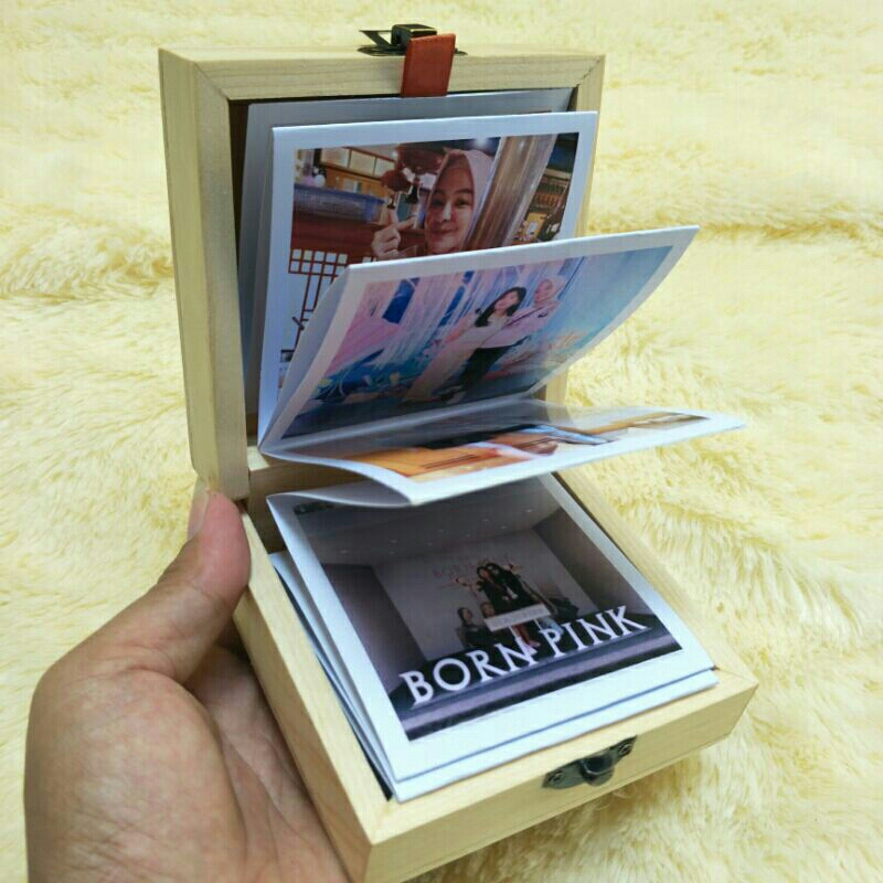 Box of Memories Kenang-Kenangan | Gift Box Pop Up | Box Photo Pull Out Photo | Kado Unik Anniversary Box | Size 10x10x7cm